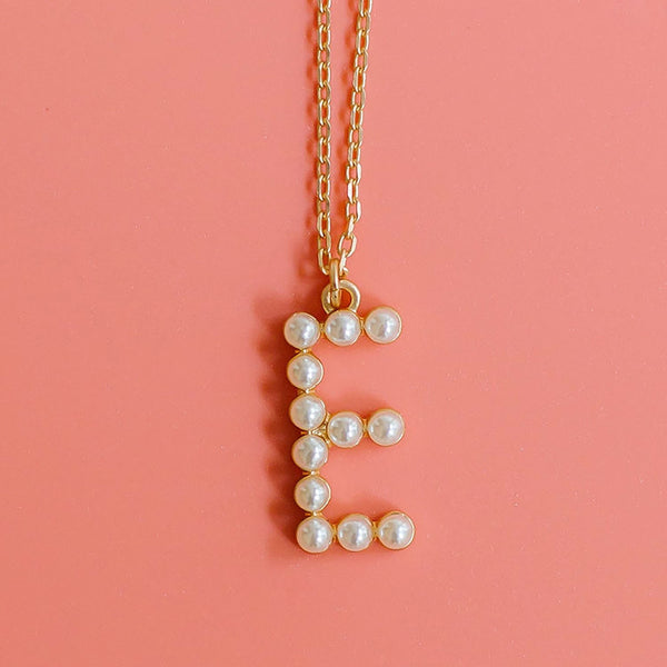 Chadwick Pearl Initial Necklace