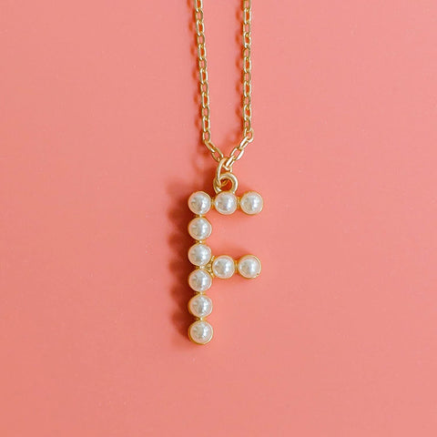 Chadwick Pearl Initial Necklace