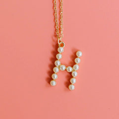 Chadwick Pearl Initial Necklace