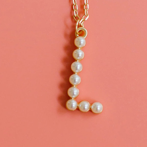 Chadwick Pearl Initial Necklace