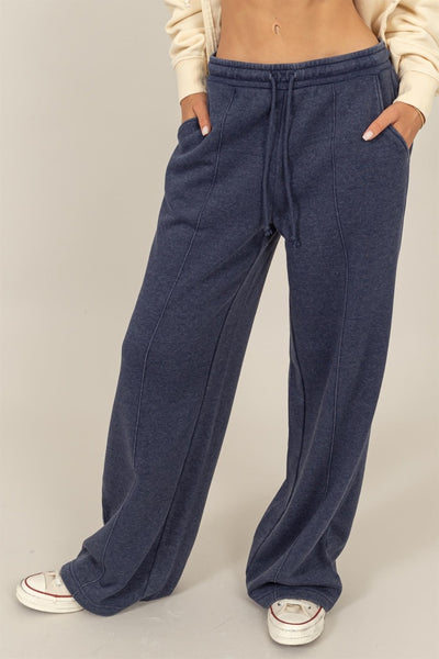 Dark Night HIGH-WAIST DRAWSTRING PANTS