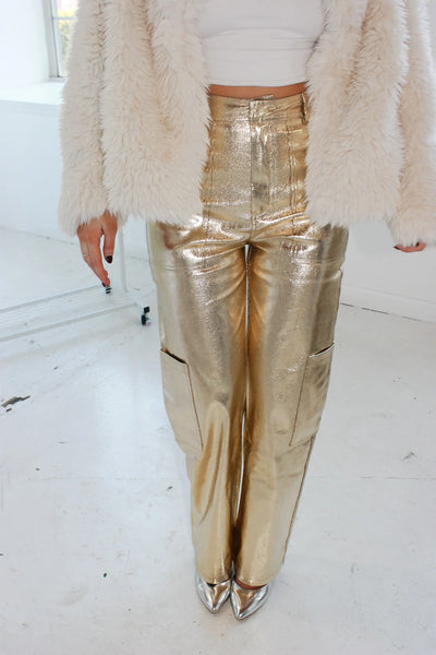 Gorgeous in Gold Utility Pants