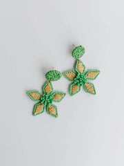 Paige Raffia Flower Earrings - 3 Colors