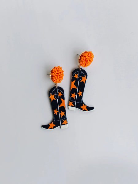 Gameday Star Boots Earrings - 4 Colors