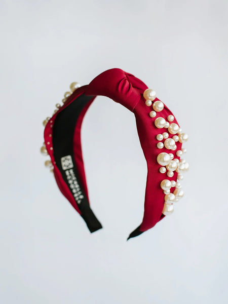 Samson Pearl Headband - Garnet