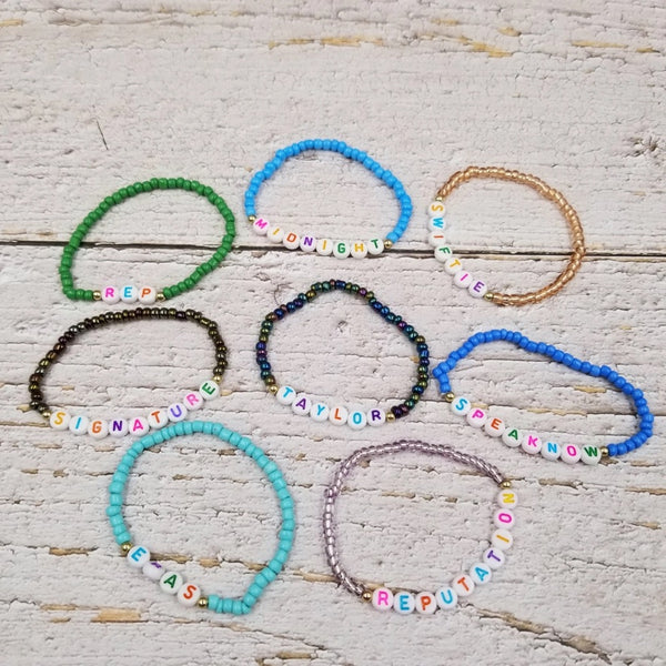 Taylor Swift Declaration of Love Seed Bead Bracelets-Multiple Options