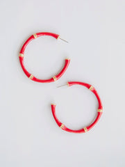 Charleston Red Bamboo Hoops