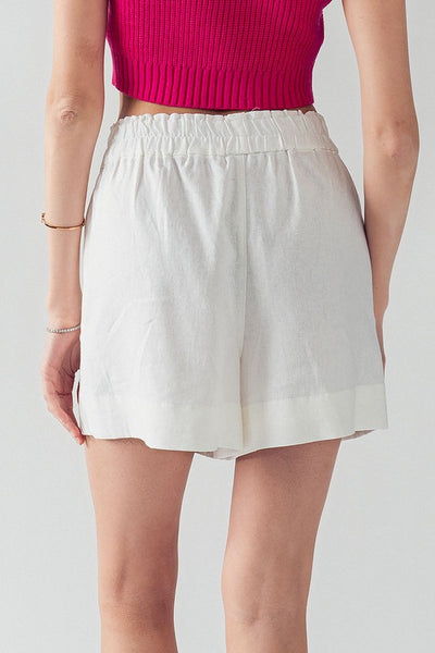 Tara Pull On Linen Shorts - 2 Colors