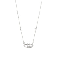 Pave Double U Necklace-Gold or Silver