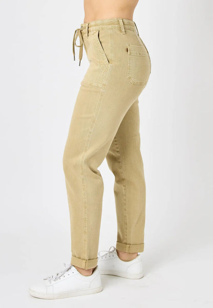 Judy Blue Khaki Cuffed Joggers