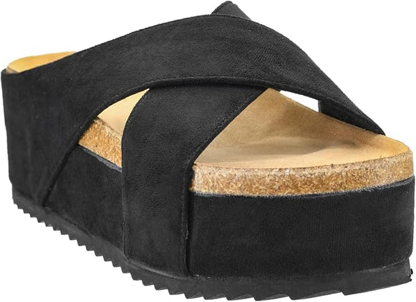 Corky's Don't Cross Me Flatform Sandal-Black or Sand