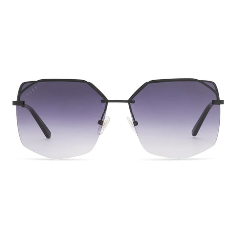 DIFF Bree Black Grey Gradient Sunglasses