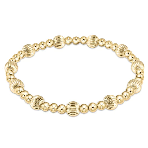 enewton Dignity Sincerity Pattern Gold Bead Bracelet-6mm