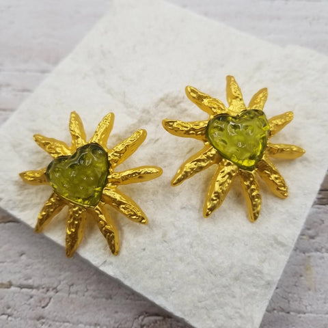 Sunshine Heart Studs