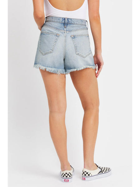 High Rise Mom Jean Shorts