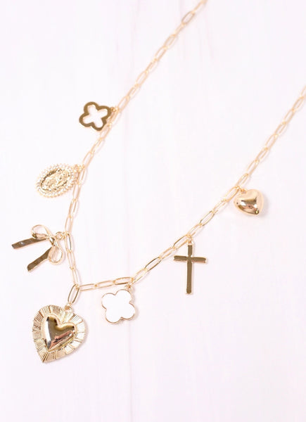 Annalynne Charm Necklace Gold