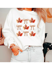 Fall Leaves Coquette Women's Sweatshirt