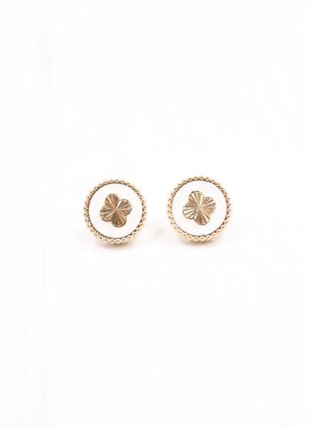 Turin Clover Stud Earring Gold