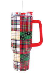 Simply Southern Holiday Plaid Tumbler-40 oz.