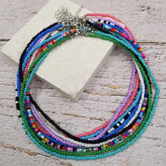 Boho Layered Colorful Seed Beads Necklace-Multiple Options