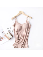 Built In Bra Tank - Khaki