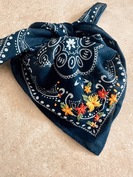 Embroidered Bandanas - Different colors and Stitches