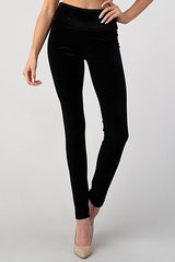 High Waisted Velvet Leggings