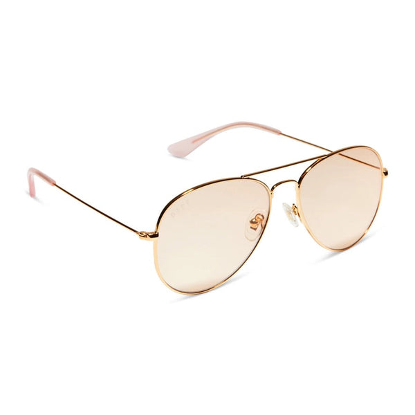 Diff Cruz Gold Rose Tea Pink Sunglasses