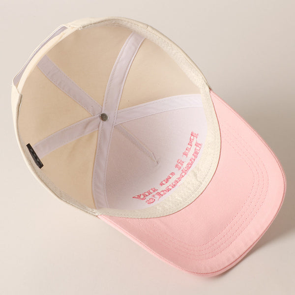 Put It On My Husband's Tab Embroidery Canvas Cap-2 Colors