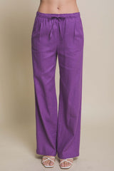 Daphne Linen Tie Waist Pants -Many Colors