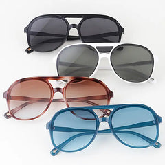 Koko Minimal Straight Aviator Sunglasses-4 Colors