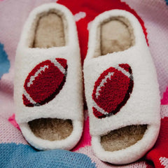 Football Fuzzy Slippers