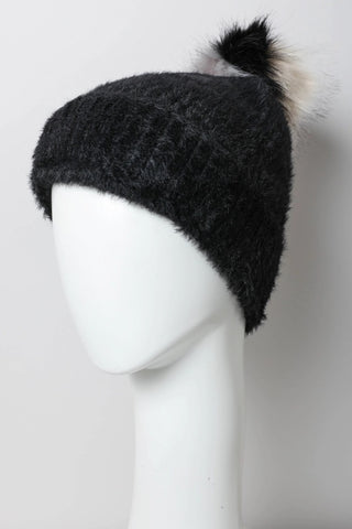 Plush Faux Mohair Knit Beanie-Multiple Colors