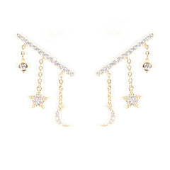 STAR & MOON CLIMBER EARRINGS