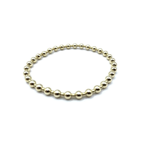 Erin Gray 4mm+2mm+4mm Gold Filled Waterproof Dimension Bracelet 6.5