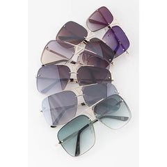 Minimal V Gradient Aviator Sunglasses-Multiple Color Options