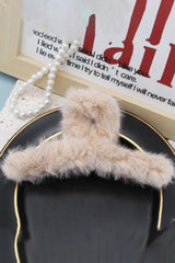 Angora Faux Fur Hair Clips - 6 Colors