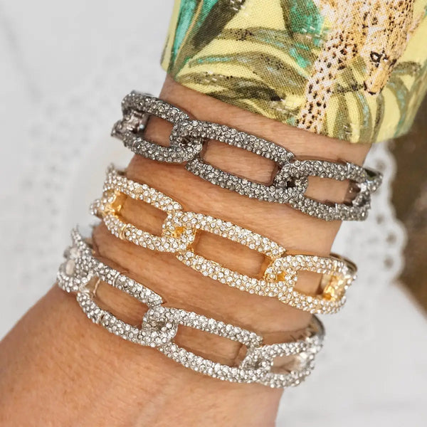 Sparkly Bangle Stretch Links - 3 Colors