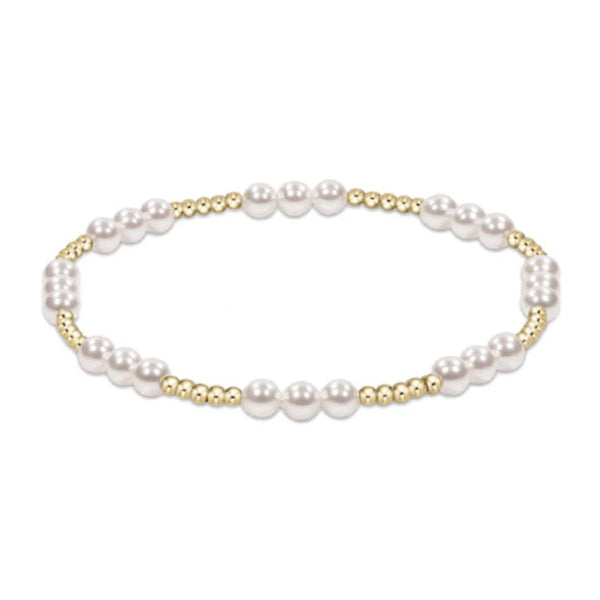 enewton Classic Joy Pattern 4mm Bead Bracelet - Pearl