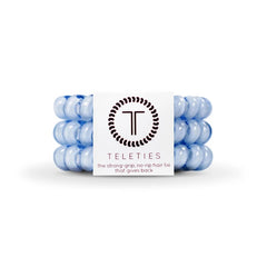 Teleties Spiral Hair Coil | Washed Denim Hair Ties-Multiple Options