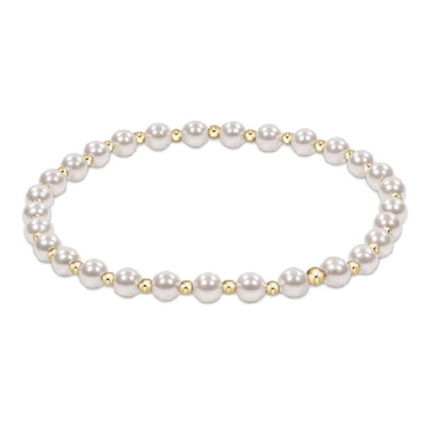 Enewton Classic Grateful Pattern 4mm Bead Bracelet - Pearl