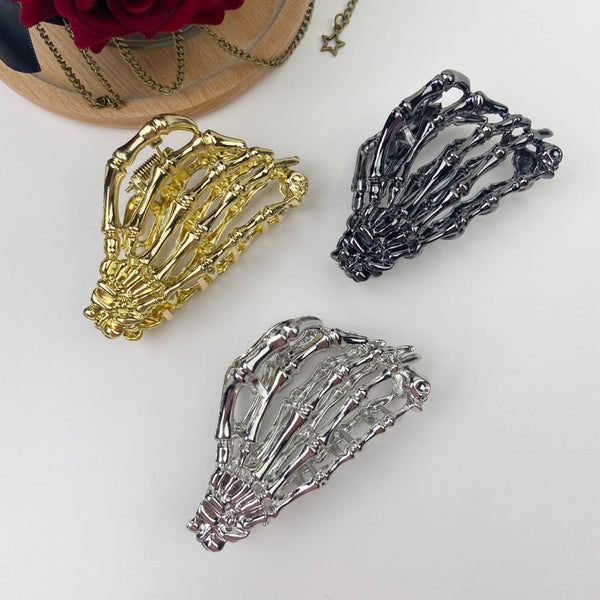 Skeleton Hand Hair Clip-Multiple Colors