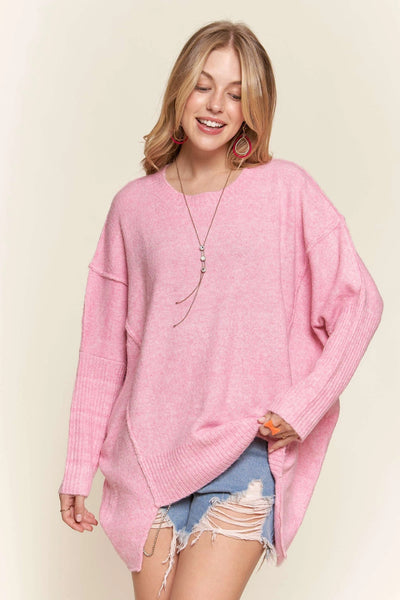 Oversized Happy Pink Sweater