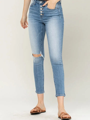 Vervet Haylie High Rise Crop Skinny