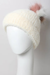 Plush Faux Mohair Knit Beanie-Multiple Colors