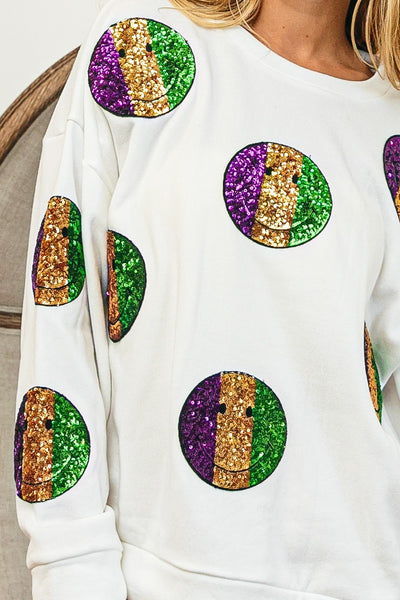 All Smiles For Mardi Gras Sweatshirt