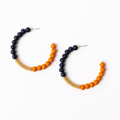 Kelly Beaded Hoop Earrings-3 Colors-3 Sizes