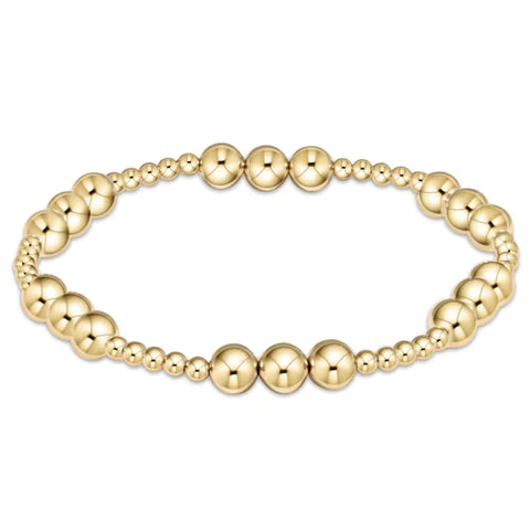 enewton Signature Cross Small Pearl Pattern 3MM Bead Bracelet - Gold