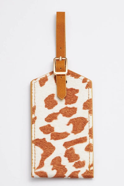 Genuine Leather Animal Print Luggage Tag-5 Options