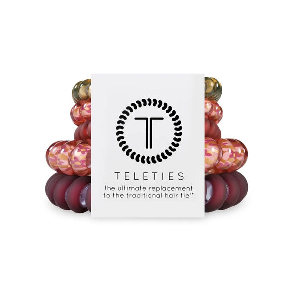 Teleties Spiral Hair Coils | Mixed Pack | Burgundy Bliss Hair Ties